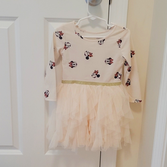 Disney Other - Minnie Disney tutu dress ivory in color with a gold shimmer band